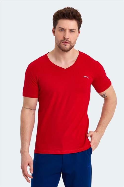 Slazenger SARGON KTN Erkek Kısa Kol T-Shirt Kırmızı