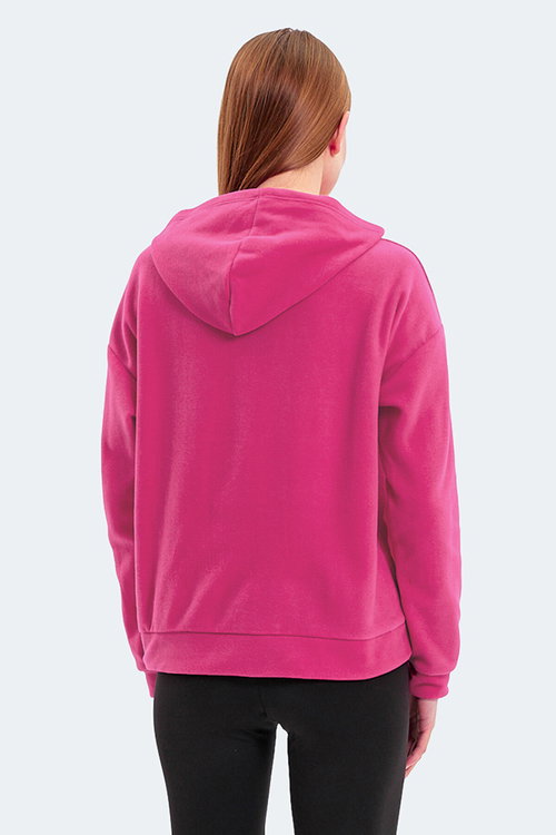 Slazenger SASSA 2 li set Kadın Kapüşonlu Cepli Sarı - Fuşya Sweatshırt