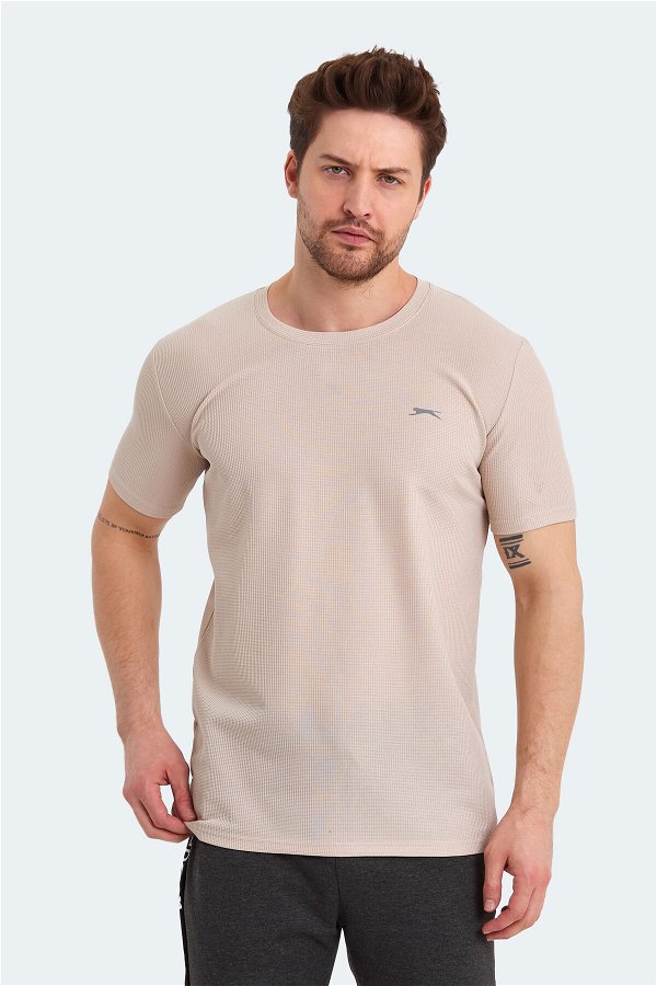 Slazenger SATURN I Erkek Kısa Kol T-Shirt Bej