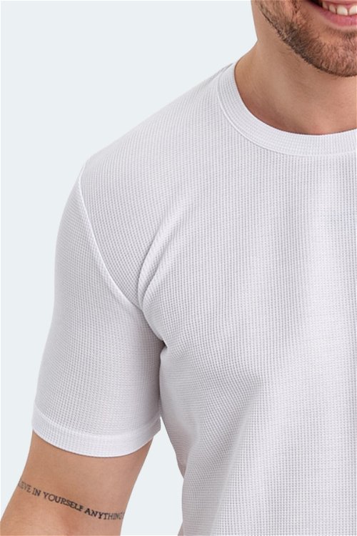Slazenger SATURN I Erkek Kısa Kol T-Shirt Beyaz