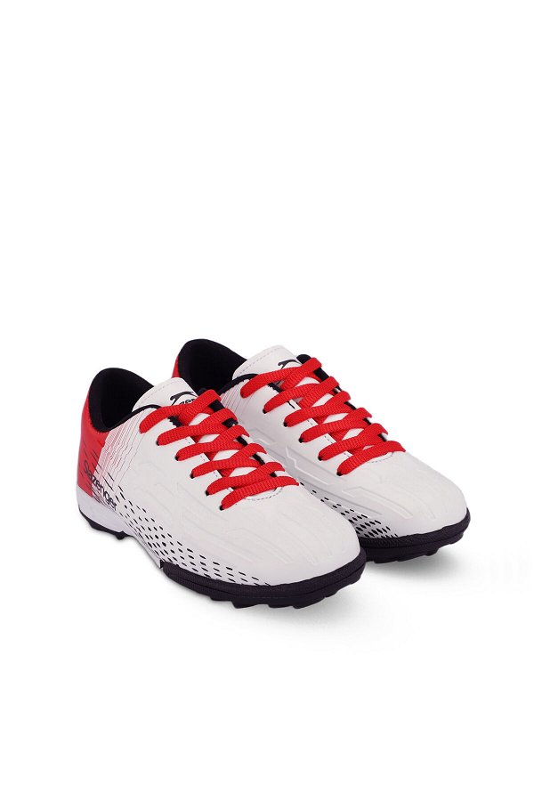 SCORE I HS Futbol Erkek Çocuk Halı Saha Ayakkabı Beyaz / Kırmızı