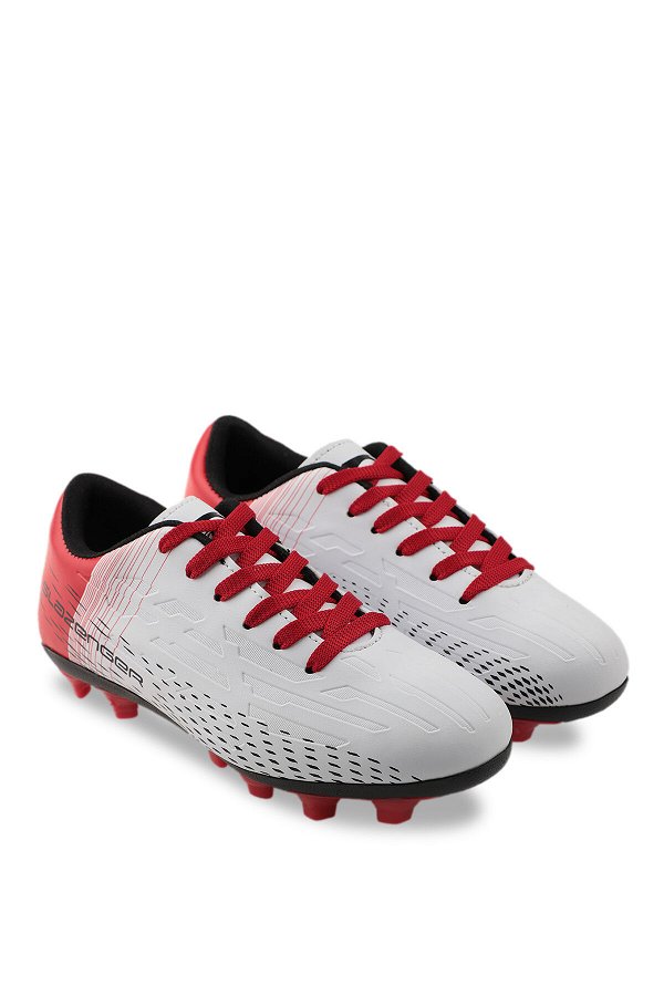 SCORE I KRP Futbol Erkek Çocuk Krampon Ayakkabı Beyaz / Kırmızı