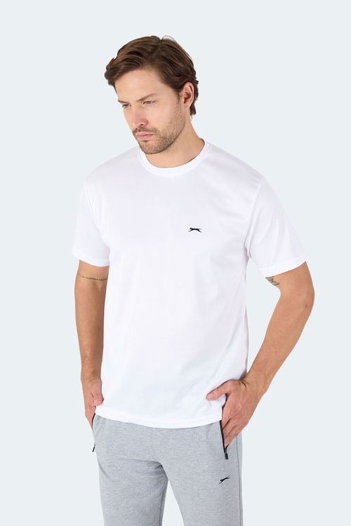 Slazenger SENATO I Erkek Beyaz Tişört