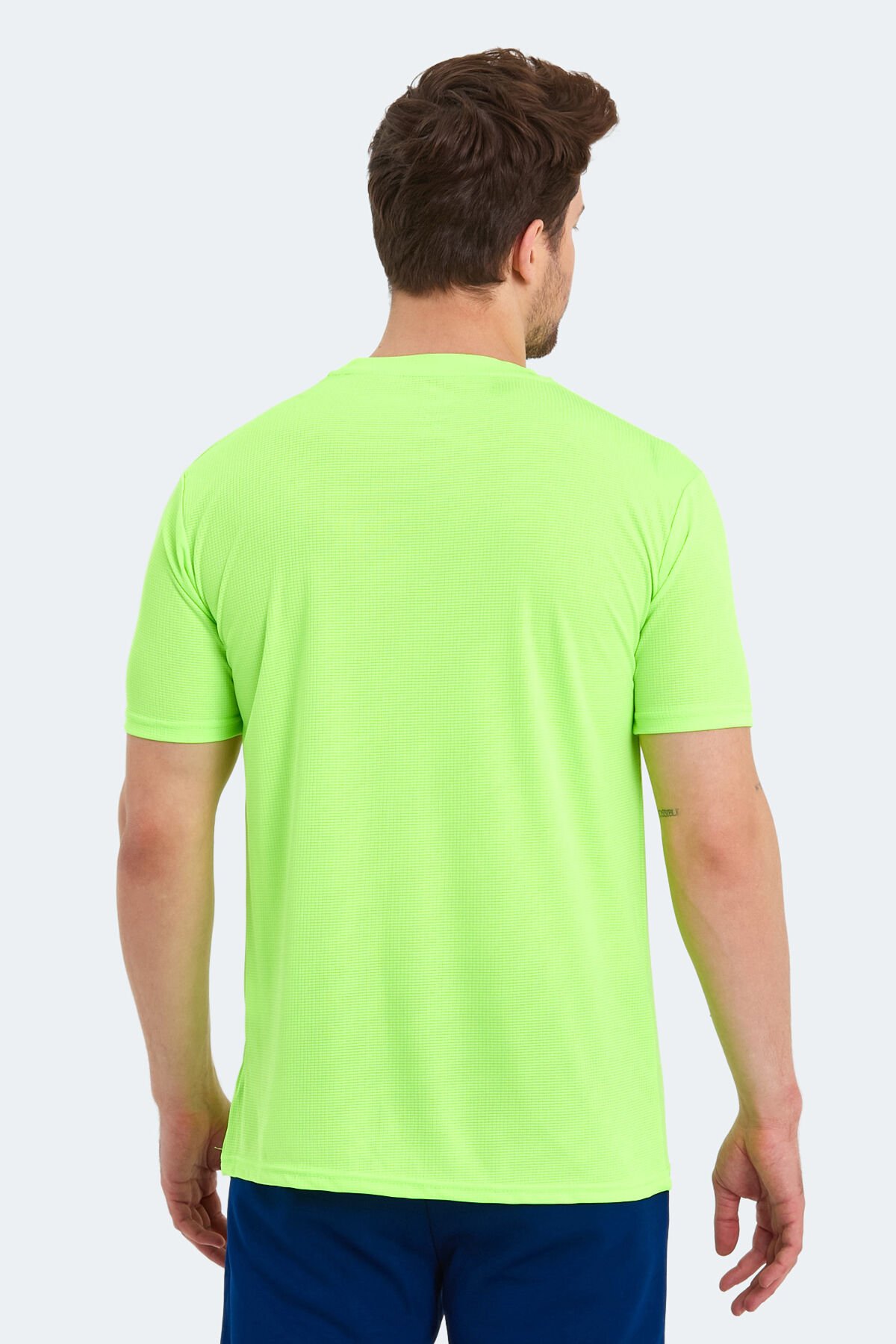 SENATO I Erkek Kısa Kollu T-Shirt Neon Yeşil - Thumbnail