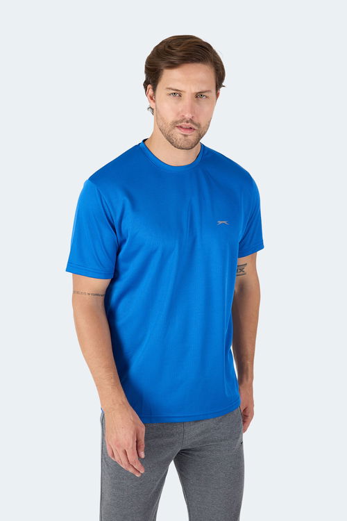 Slazenger SENATO I Erkek Saks Mavi Tişört