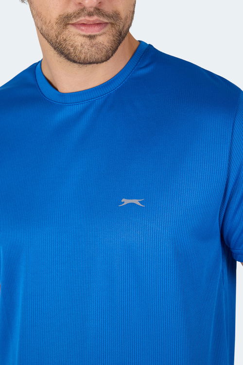 Slazenger SENATO I Erkek Saks Mavi Tişört