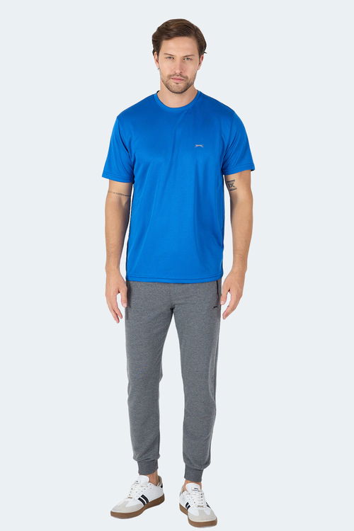 Slazenger SENATO I Erkek Saks Mavi Tişört