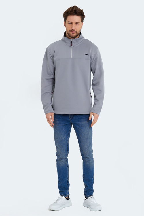 Slazenger SEND Erkek Sweatshirt Açık Gri