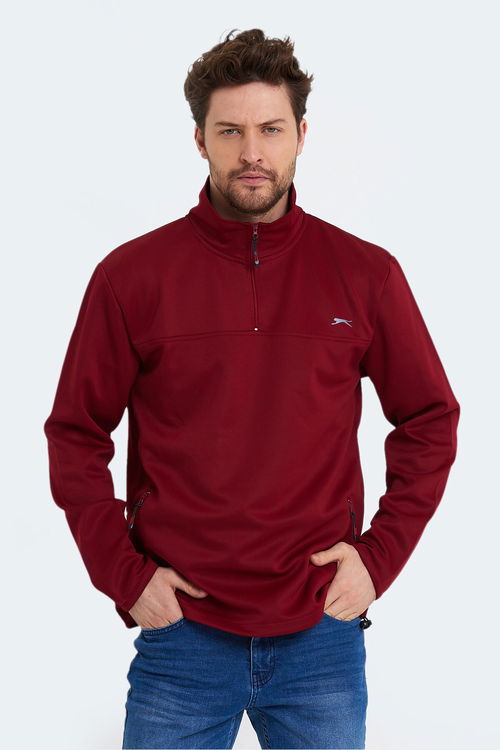 Slazenger SEND Erkek Sweatshirt Bordo