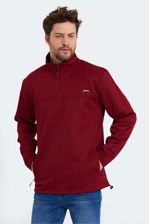 Slazenger SEND Erkek Sweatshirt Bordo