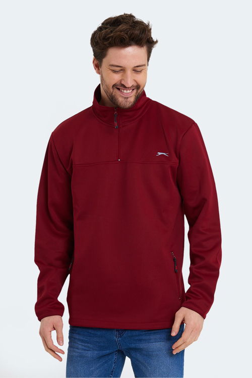 Slazenger SEND Erkek Sweatshirt Bordo