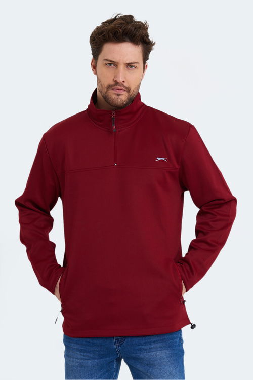 Slazenger SEND Erkek Sweatshirt Bordo