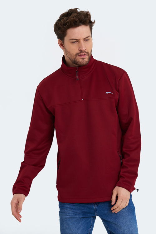 Slazenger SEND Erkek Sweatshirt Bordo