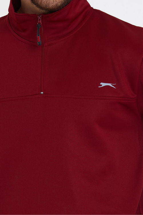 Slazenger SEND Erkek Sweatshirt Bordo