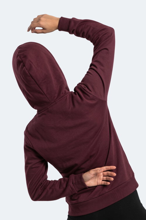 Slazenger SERA I Kadın Fermuarlı Bordo Sweatshırt