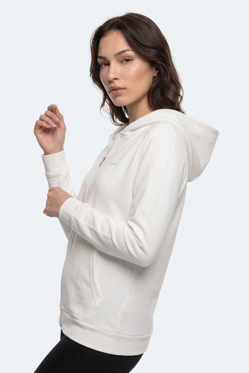 Slazenger SERA I Kadın Fermuarlı Ekru Sweatshırt