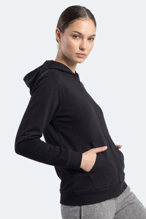 Slazenger SERA I Kadın Fermuarlı Lacivert Sweatshırt