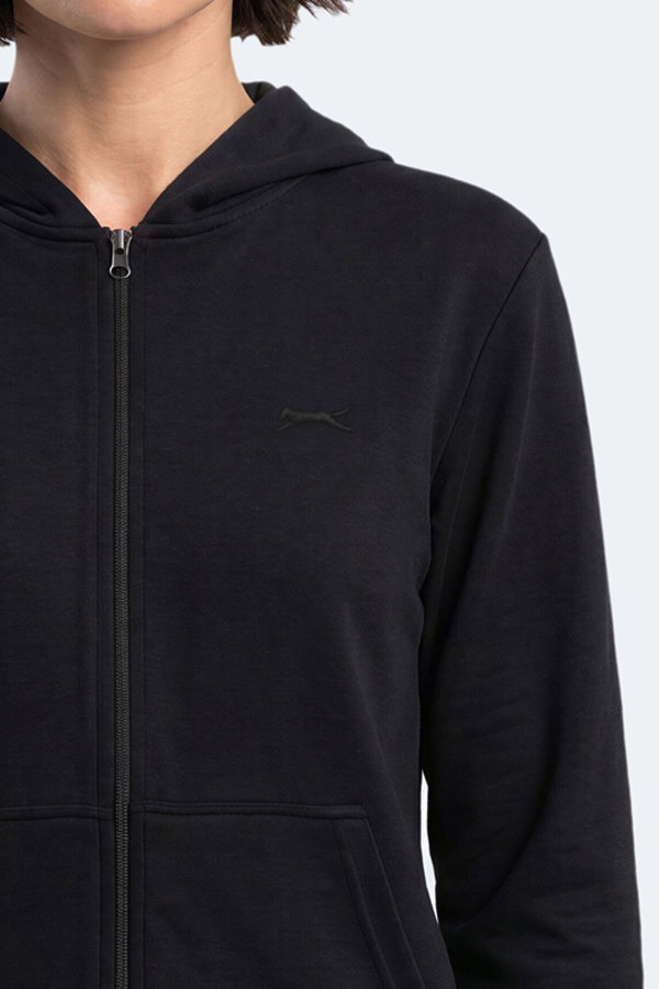 Slazenger SERA I Kadın Fermuarlı Siyah Sweatshırt