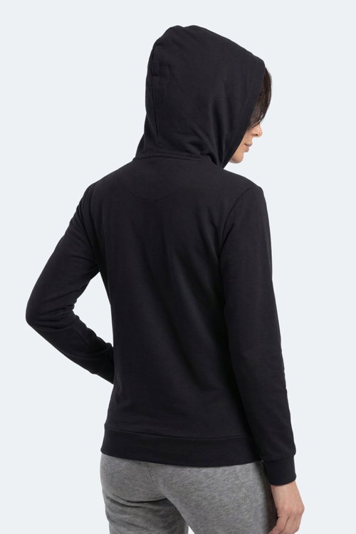 Slazenger SERA I Kadın Fermuarlı Siyah Sweatshırt