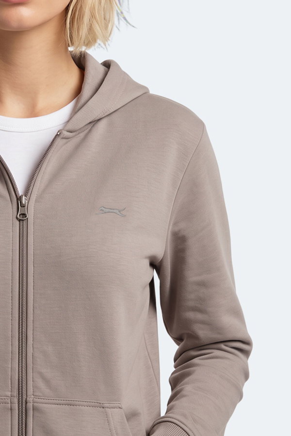 Slazenger SERA I Kadın Fermuarlı Gri Sweatshırt