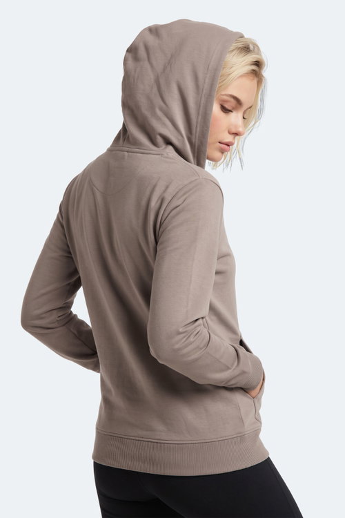 Slazenger SERA I Kadın Fermuarlı Gri Sweatshırt