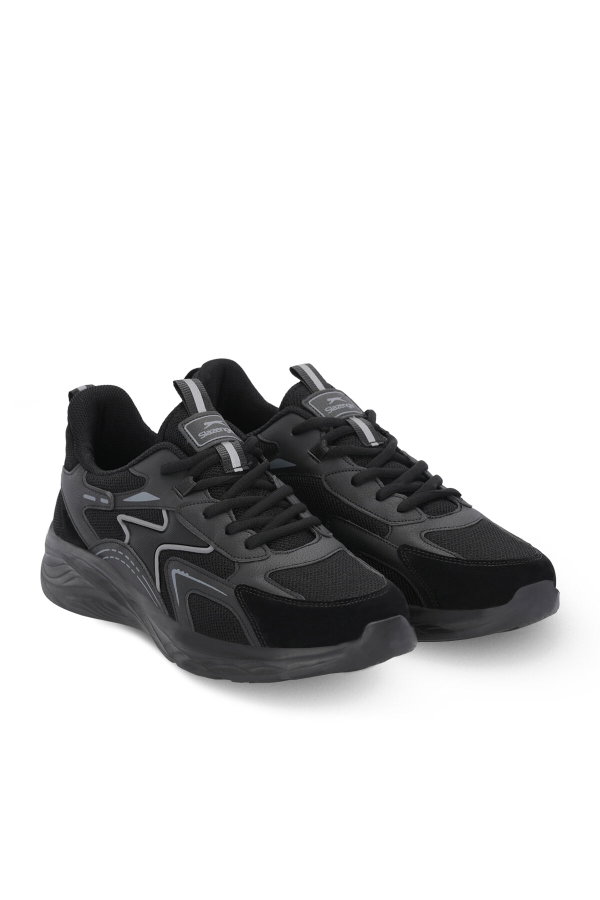 Slazenger SKYLINE I Erkek Siyah / Koyu Gri Koşu & Yürüyüş Spor Ayakkabısı