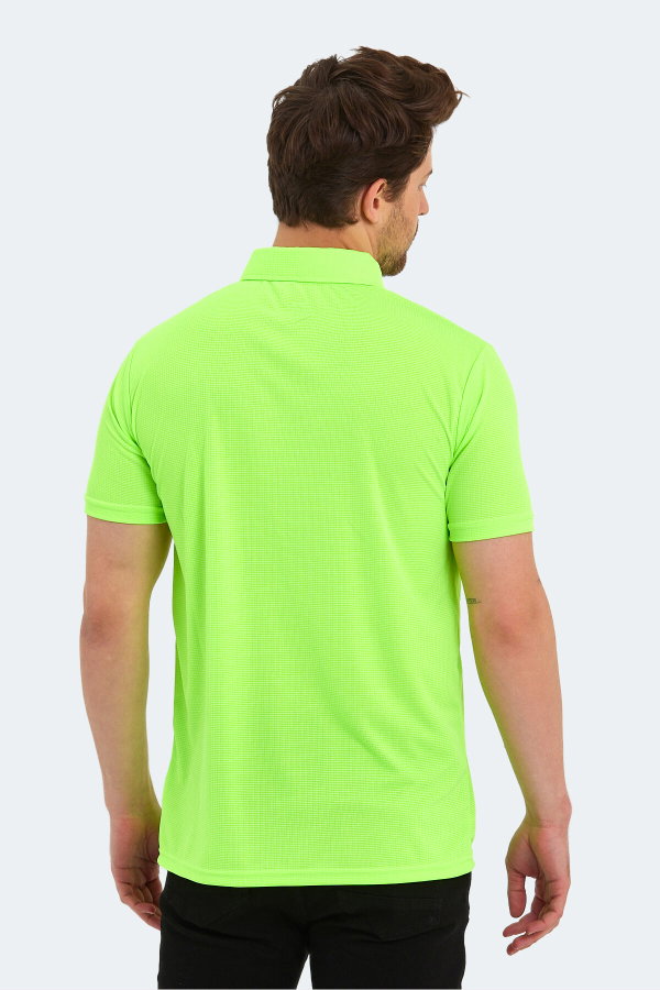 Slazenger SLOAN Erkek Polo Yaka Neon Yeşil Tişört