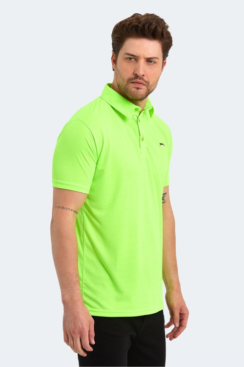 Slazenger SLOAN Erkek Polo Yaka Neon Yeşil Tişört