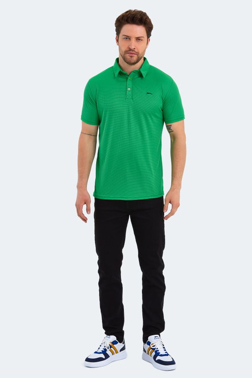 Slazenger SLOAN Erkek Polo Yaka Yeşil Tişört
