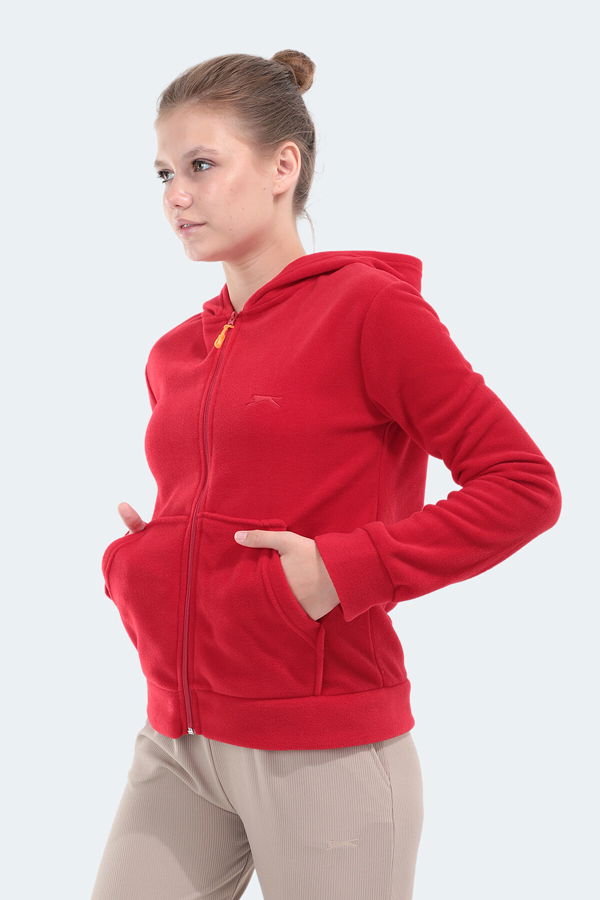 Slazenger SOFAL I Kadın Polar Sweatshirt Kırmızı
