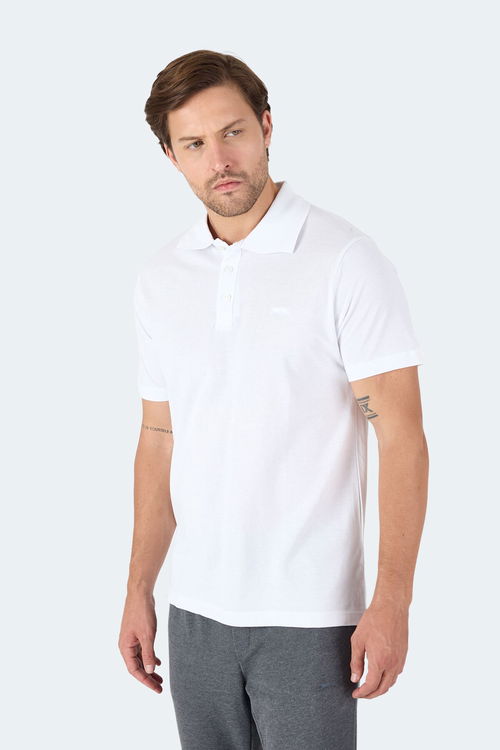 Slazenger SOHO I Erkek Polo Yaka Beyaz Tişört