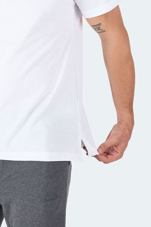 Slazenger SOHO I Erkek Polo Yaka Beyaz Tişört