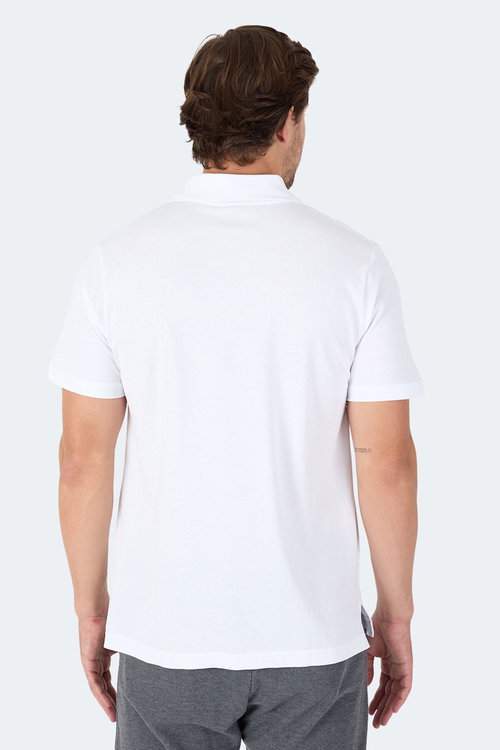 Slazenger SOHO I Erkek Polo Yaka Beyaz Tişört