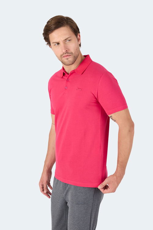 Slazenger SOHO I Erkek Polo Yaka Fuşya Tişört