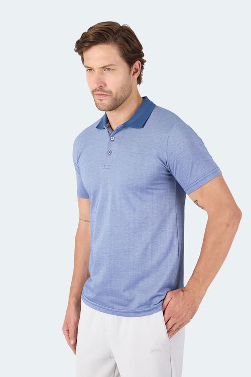 Slazenger SOHO I Erkek Polo Yaka Indigo Tişört