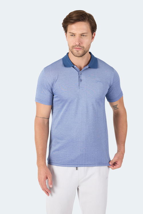 Slazenger SOHO I Erkek Polo Yaka Indigo Tişört