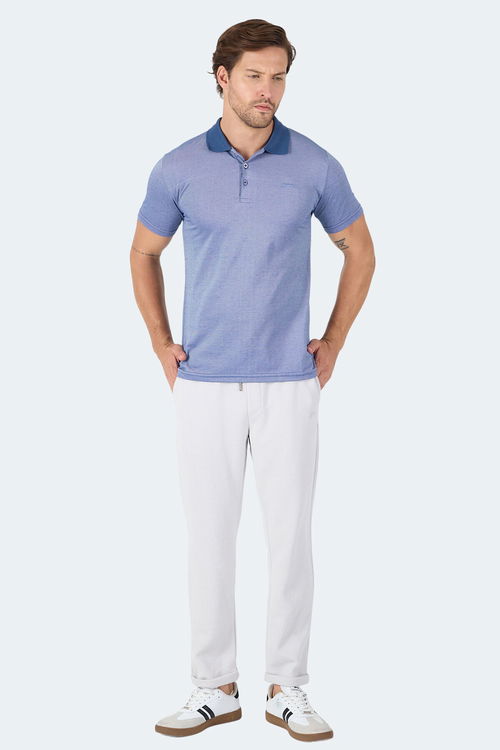 Slazenger SOHO I Erkek Polo Yaka Indigo Tişört