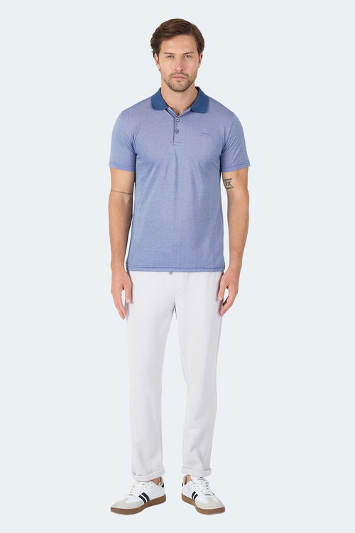 Slazenger SOHO I Erkek Polo Yaka Indigo Tişört