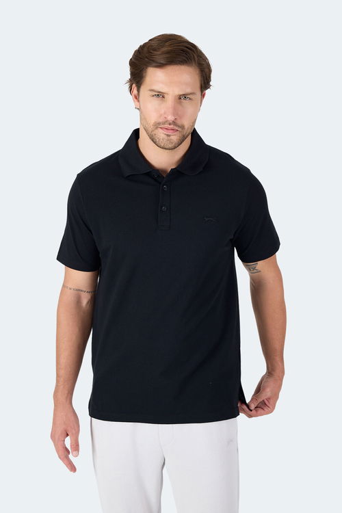 Slazenger SOHO I Erkek Polo Yaka Siyah Tişört