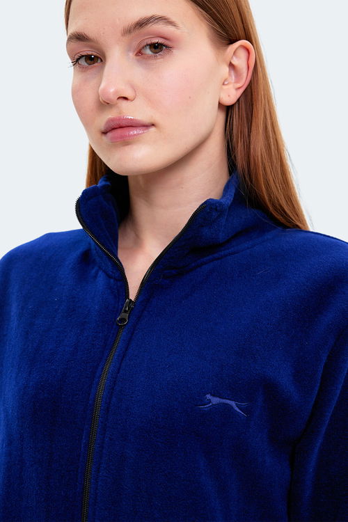 Slazenger SOUL 2 Lİ SET Kadın Dik Yaka Fermuarlı Lila - Lacivert Polar