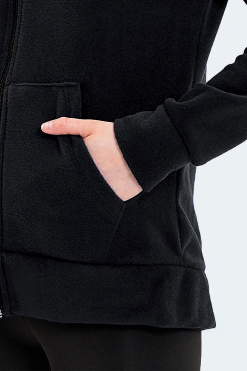 Slazenger SOUL 2 Lİ SET Kadın Dik Yaka Fermuarlı Siyah - Kırmızı Polar