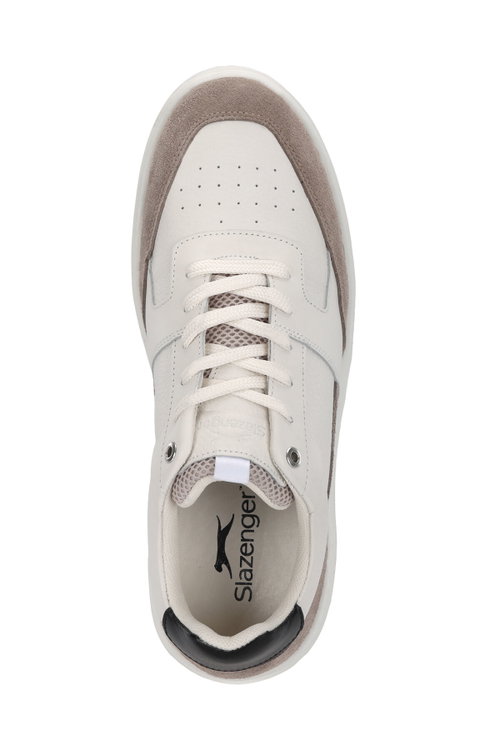 Slazenger STARX I Erkek Deri Ekru Günlük Spor Ayakkabısı