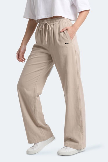 Slazenger SUNFLOWER IN Kadın Bol Paça Bej Eşofman Altı