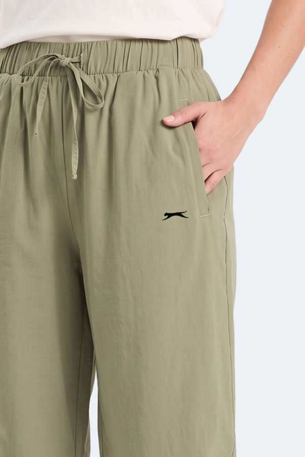 Slazenger SUNFLOWER IN Kadın Bol Paça Su Yeşili Pantolon