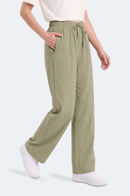 Slazenger SUNFLOWER IN Kadın Bol Paça Su Yeşili Pantolon