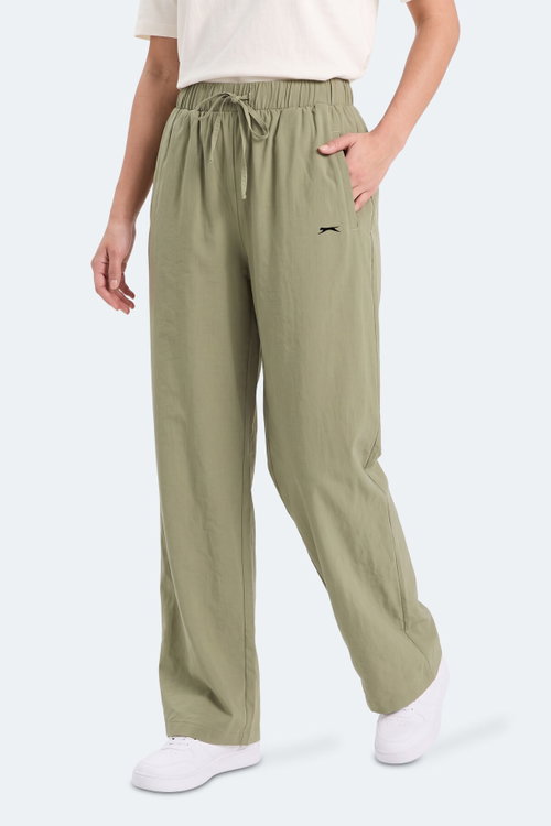 Slazenger SUNFLOWER IN Kadın Bol Paça Su Yeşili Pantolon