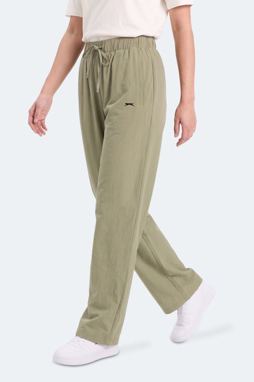 Slazenger SUNFLOWER IN Kadın Bol Paça Su Yeşili Pantolon