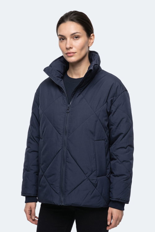 Slazenger TANOR I Kadın Oversıze Lacivert Mont & Kaban