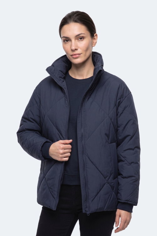 Slazenger TANOR I Kadın Oversıze Lacivert Mont & Kaban