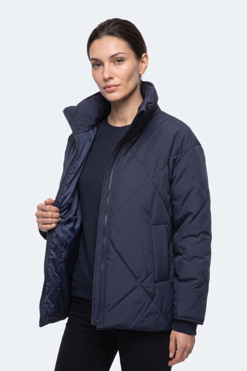 Slazenger TANOR I Kadın Oversıze Lacivert Mont & Kaban
